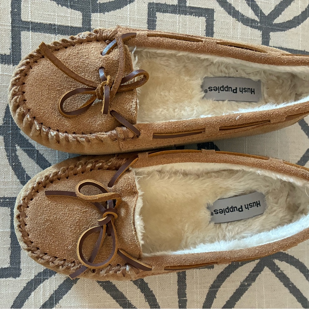 Hush Puppies Kids Tan Moccasins